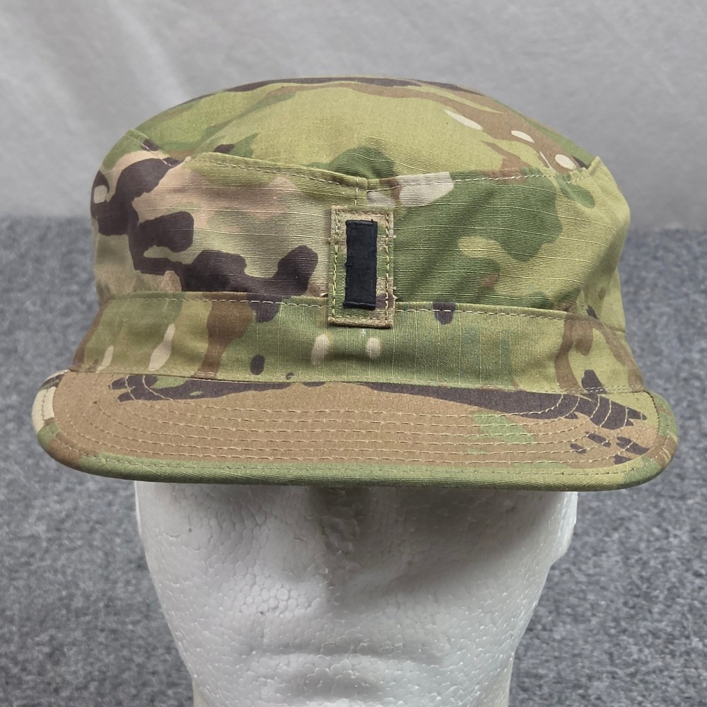 US Army OCP Patrol Cap 7 1/4 Multicam Combat Hat 1st Lt Rank Insignia Military